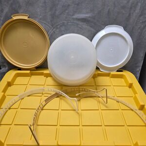 Tupperware Jel n Serve Round Dessert Mold Container Set with Handles